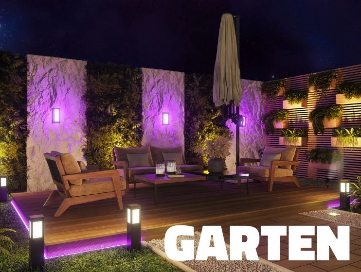 LED Streifen Gartenbeleuchtung